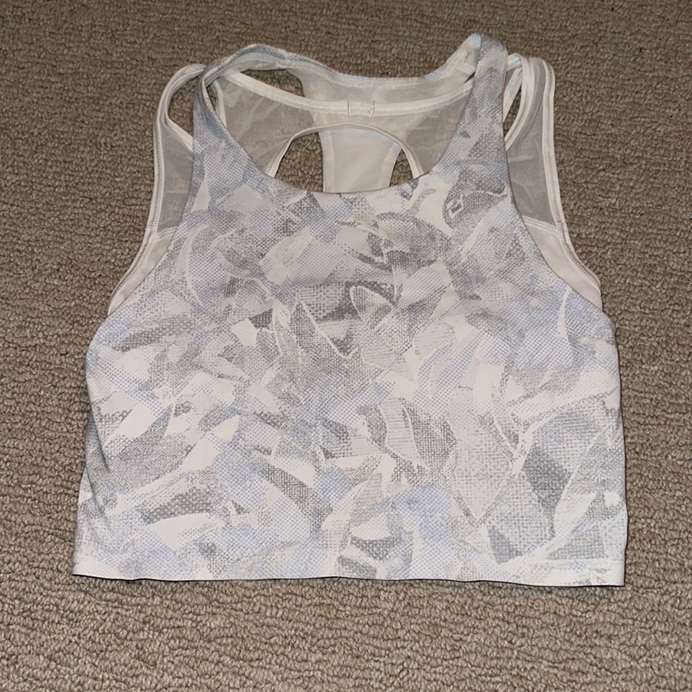 lululemon white cropped workout tank